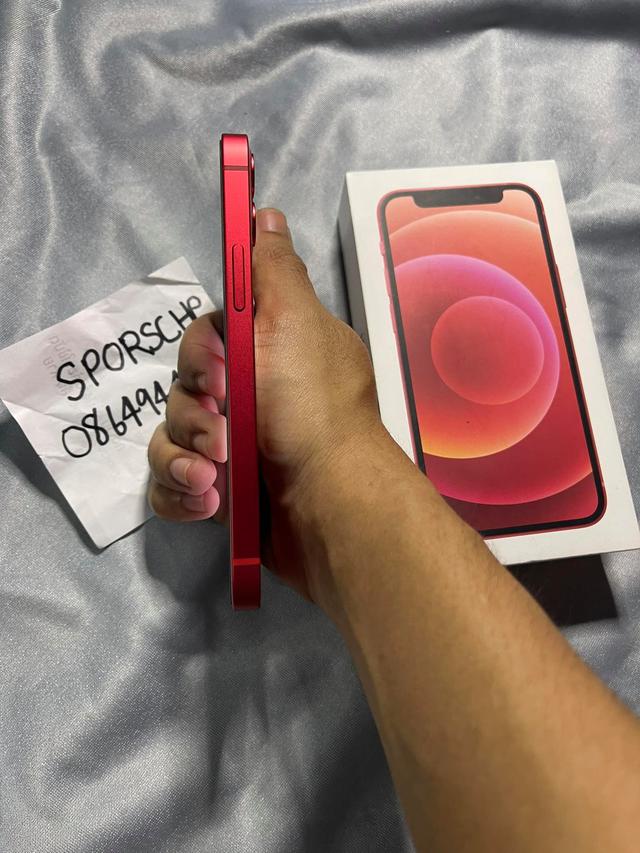 ขายiphone12 mini แบต100ราคา18900สี แดง64GBประกัน8-9Mสภาพสวยนางฟ้าครบกล่อง 4