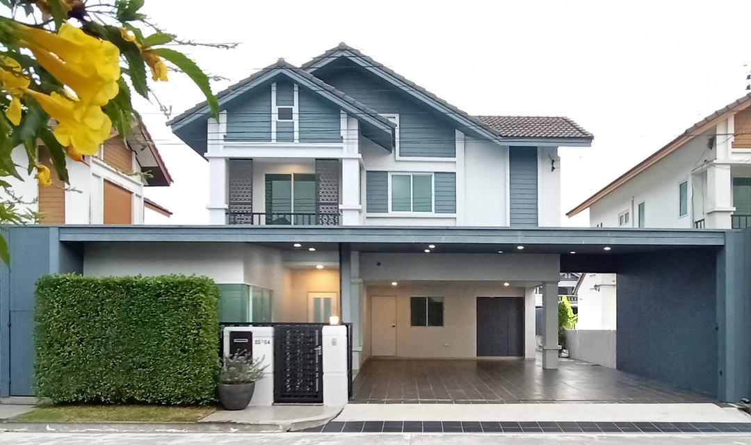 ขายถูกบ้านเดี่ยว2 ชั้น 63ว2 ใหม่หมด 4-5น3น้ำ3จอด +สำนักงานส่วนตัว พท.รวม 325 ตรม.ใกล้ด่วนใหม่ลำลูกก 1