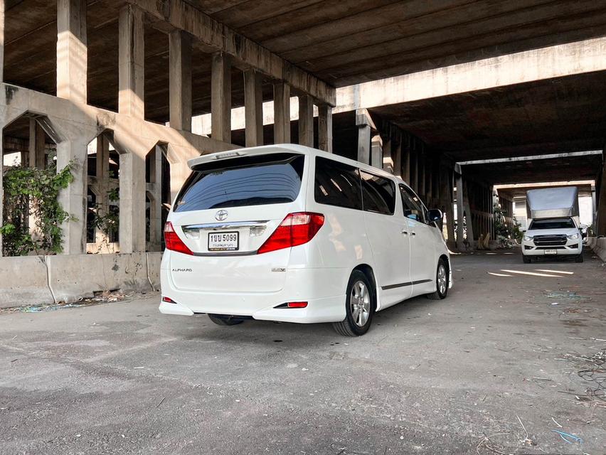 Toyota Alphard 2.4V ปี 2010 โฉม ปี 08-14 เครื่องเบนซิน เกียร์ Auto สีขาว ไมล์แท้เพียง 222,763 km. 4