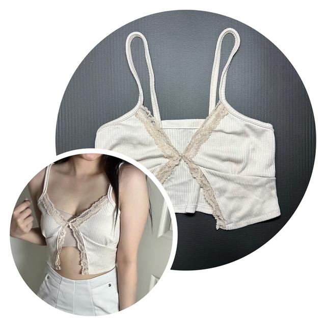 สายเดี่ยวลูกไม้ - [เสื้อมือสอง] สาวไซส์เล็ก/XS-S