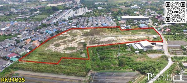 สร้างโรงงานและโครงการของคุณ ให้มีกำไรและเร็วกว่าที่อื่นๆ กับที่ดิน 22 ไร่เศษ ฮวงจุ้ยแบบเทพๆ ใกล้พุทธสาครเพียง 3.5 กม. - KK3463S 3