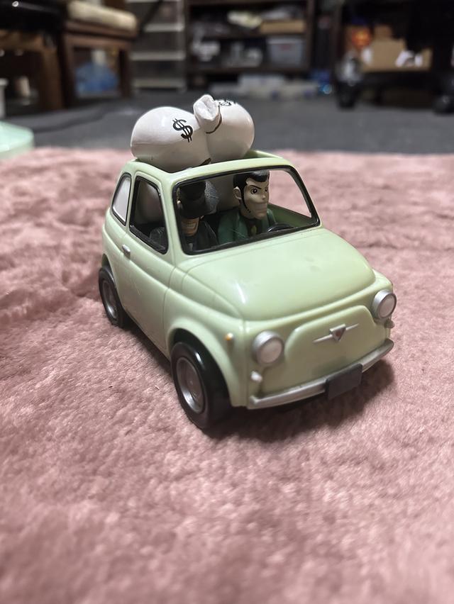 Vintage Banpresto LUPIN THE 3rd-Fiat 500 Car Coin Bank from Japan