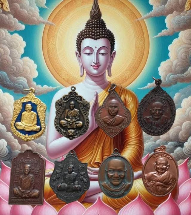 เหรียญหลวงปู่ทิม พ่อพัฒน์ หลวงพ่อโอด หลวงปู่เครื่อง หลวงตามหาบัว หลวงปู่แสน หลวงพ่อจรัญ หลวงปู่หงษ์