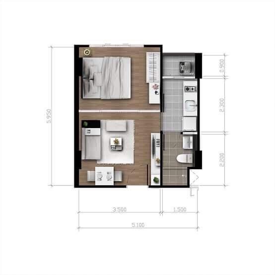 ขาย ดี คอนโดอ่อนนุช-สุวรรณภูมิ D condo Onnut - Suvarnabhumi เจ้าของขายเอง 10