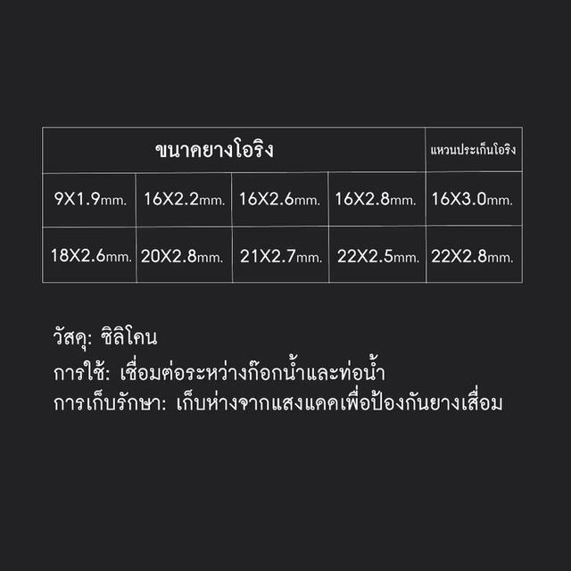 ชุด Boxsetโอริงอุปกรณ์ซ่อมห้องน้ำ กอกน้ำ เอนกประสงค์ (ฟรีประแจ) สำหรับห้องครัว ห้องน้ำ ก๊อกน้ำ ซิงค์น้ำ 6