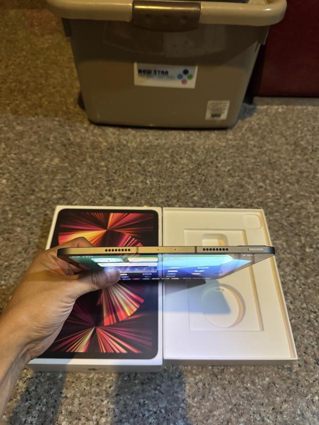 ขายๆๆๆถูกๆๆiPadPro11นิ้ว M1 สีSpace Gray 128กิ๊กWifi Celluer ใส่ซิมได้ มีกล่องอีมี่ตรงคับใช้งานดีทุกๆฟังชั่นสูนTrueทุกๆฟังชั่นรีสโตได้ตลอดไม่มีติดไอคร 3