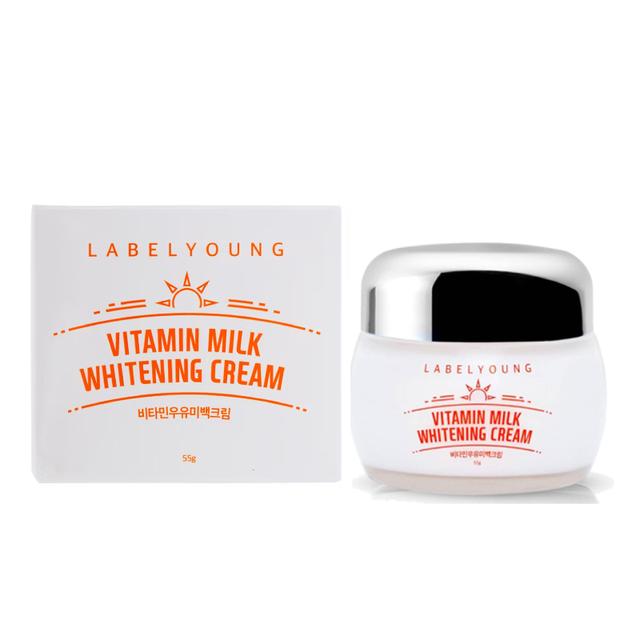 LABELYOUNG SHOCKING VITAMIN MILK WHITENING CREAM ครีมน้ำนมเข้มข้น  55g. 2