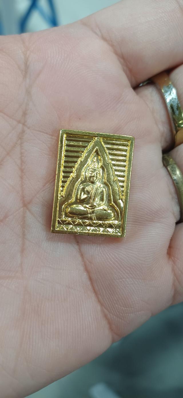 พระของขวัญ วัดปากน้ำภาษีเจริญ รุ่นซื้อที่ดินถวายวัดปากน้ำฯ ปี2534 เนื้อทองแดงกะไหล่ทอง รูปที่ 4