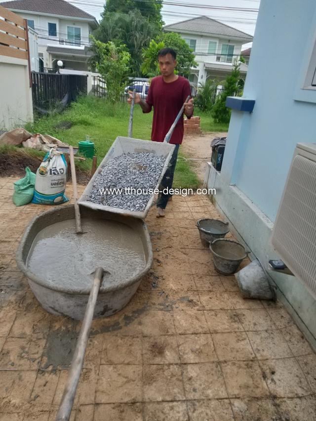 รับเหมา ต่อเติม โครงหลังคา กันสาด ห้องครัว เทพื้น ปูกระเบื้อง Line dddesign23 17