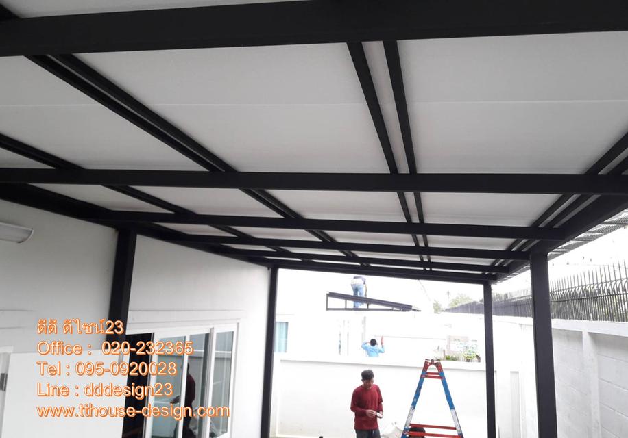 รับเหมา ต่อเติม โครงหลังคา กันสาด ห้องครัว เทพื้น ปูกระเบื้อง Line dddesign23 5