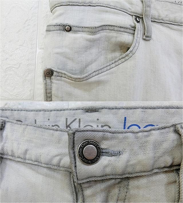 CKJ Calvin Klein Jeans แท้ เอว35 กางเกงยีนส์DENIMขายาวคลาสสิกสปอต 2