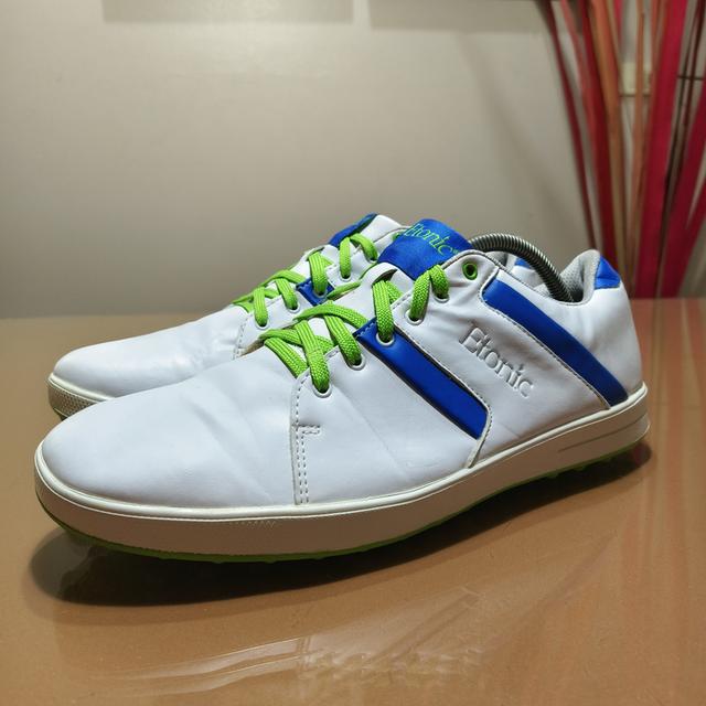 Mens Etonic G-SOK 2.0 Golf Shoes White / Lime / BlueSize. US 11.5/ UK 10.5/ EUR 45/ 29 cm⭐⭐⭐⭐ Pre-owned/ Good Condition🔥 Price : 750฿ รูปที่ 2