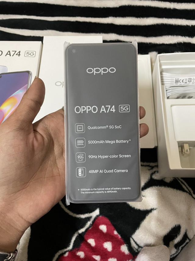 📱OPPO A74 5G สีเทา📱  4