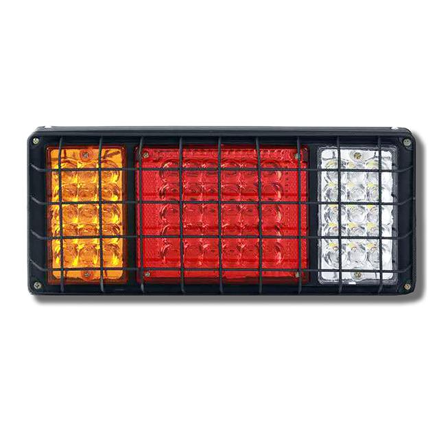 #ไฟท้าย 3 ตอน 60LED เฟรมเหล็กไม่แตกหัก พร้อมตระแกรงเหล็กกันหิน ใช้กับไฟ 12V และ 24V รุ่นพิเศษ รูปย่อยที่ 2