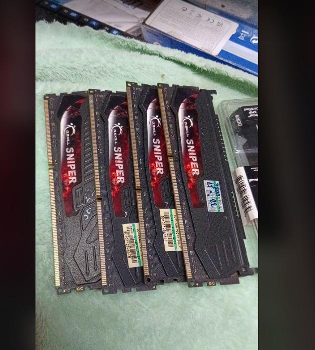 แรม ddr3 gskill sniper bus1866 4g 4ตัว ตัวละ 200 2