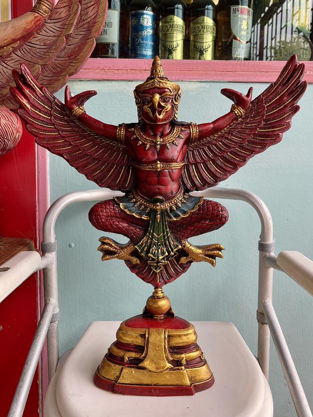 พญาครุฑตั้งโต๊ะบูชา ครุฑองค์ลอย ขนาด50ซม ครุฑหน้าเทพบุตร 7