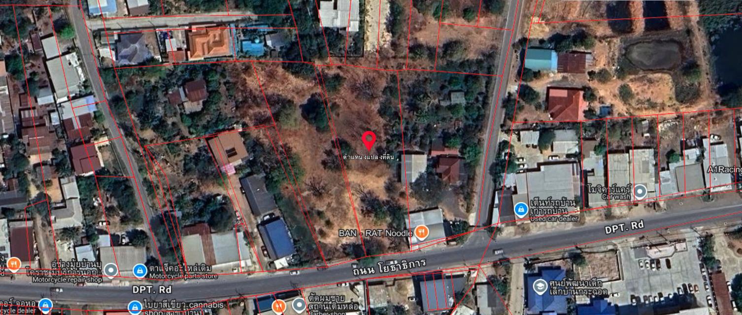 ที่ดินเปล่าติดถนน 4 ไร่ 2 แปลงติดกัน อำเภอเมือง นครราชสีมา ทำเลชุมชน 1