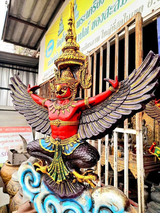 พญาครุฑ พิมพ์หน้าเทพบุตร ครุฑตั้งโต๊ะบูชา องค์ใหญ่ สูง135ซม 3