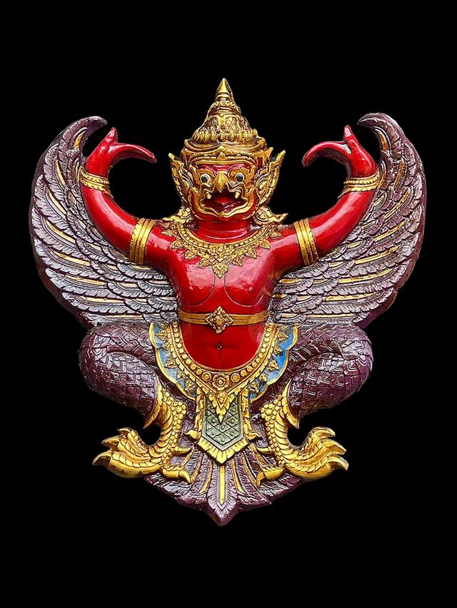 พญาครุฑหน้าดุ ครุฑศาลเก่า พญาครุฑขนาด65ซม ครุฑแขวนผนัง