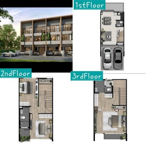 P715 ให้เช่า ขาย ทาวน์โฮม 3 ชั้น โครงการ บ้านกลางเมือง พระราม 9-กรุงเทพกรีฑา (ตัดใหม่) Baan Klang Muang Rama 9-New Krungthep Kreetha รูปย่อยที่ 2