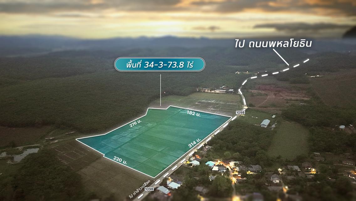 ที่นาผืนใหญ่ 34 ไร่เศษ อ.แม่จัน จ.เชียงราย ใกล้ไร่ชาฉุยฟง ทำเลดี วิวสวย เหมาะแก่การลงทุน 2