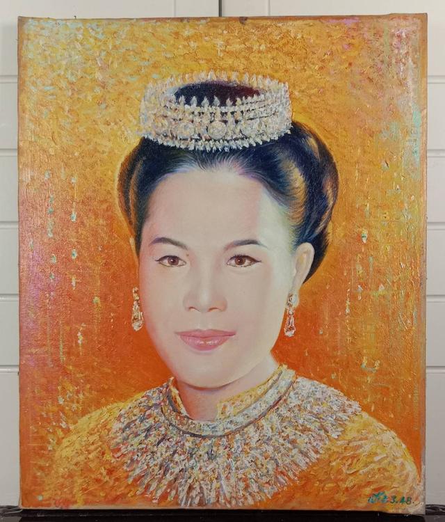 116.ภาพวาดสีน้ำมันพระบรมสาทิสลักษณ์ สมเด็จพระบรมราชินีนาถในรัชกาลที่9