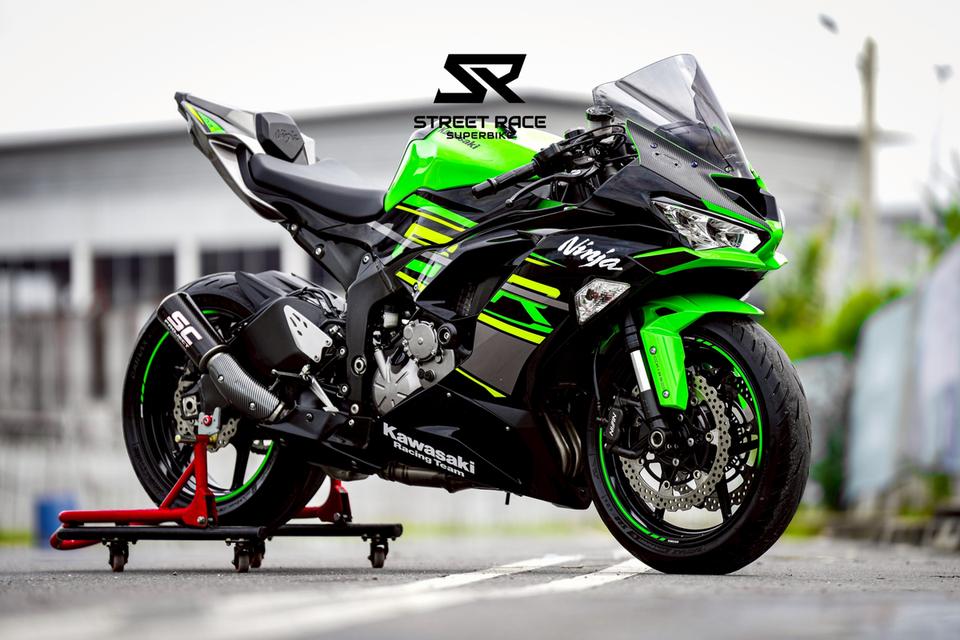 2019 Kawasaki ninja zx6-r krt รถปี 2019 ดำเขียว ของแต่งพอมี 2
