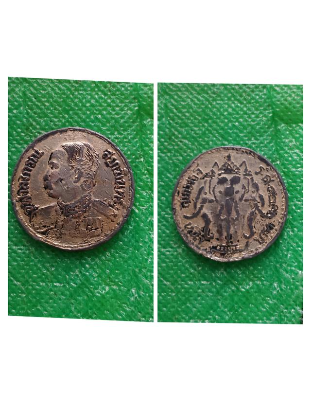 เหรียญหนวด 1บาท ร.5 127 เนื้อเงิน