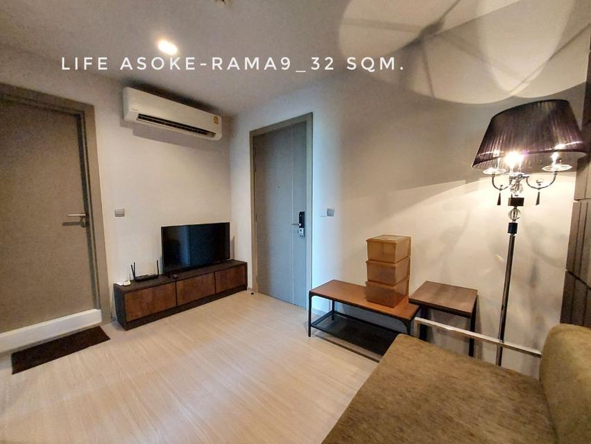 ให้เช่า คอนโด 1 bedroom garden view nice room Life Asoke - Rama 9 : ไลฟ์ อโศก พระราม 9 32 ตรม. good location near MRT an