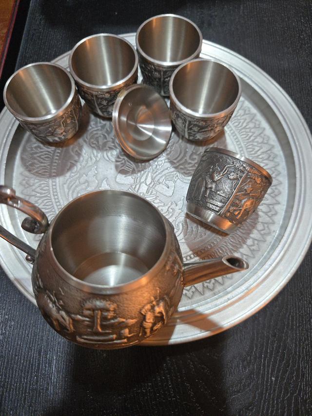 ชุดน้ำชาเครื่อวแท้ กา 1 ถ้วย 5 ใบถาด 1 ใบ รูปที่ 3