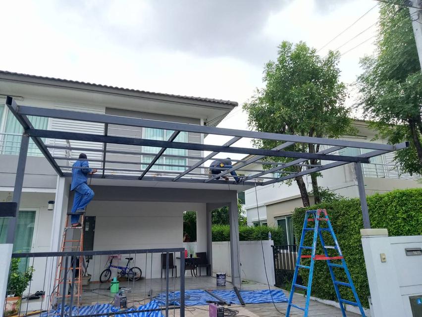 รับเหมา ต่อเติม โครงหลังคา กันสาด ห้องครัว เทพื้น ปูกระเบื้องครบวงจร 0950920028 รูปที่ 5