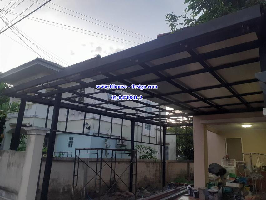 รับเหมา ต่อเติม โครงหลังคากันสาด ต่อเติมห้องครัว เทพื้นปูกระเบื้อง Line dddesign23 รูปที่ 8