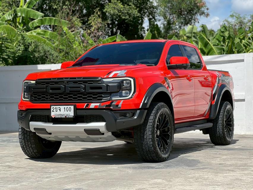 ปี 2022 FORD RANGER, 3.0 RAPTOR ECOBOOST 4WD โฉม DOUBLE CAB สีส้ม สวยจัดๆ เกียร์ออโต้ 10 สปีด เครื่องเบนซินล้วน