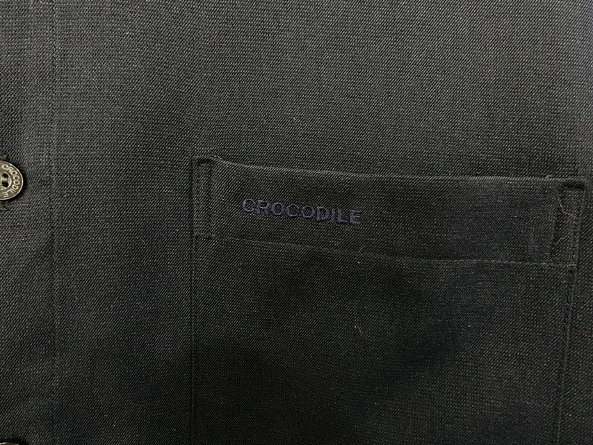 CROCODILE แท้ อก42 เสื้อเชิ๊ตแขนยาวสีดำคลาสสิกสปอต 2