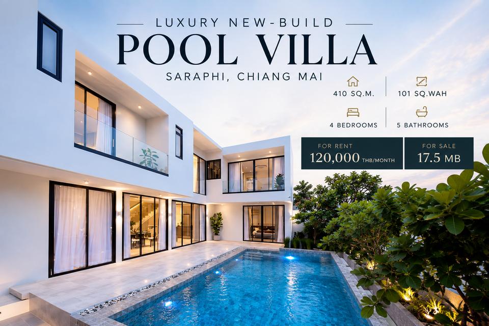 LUXURY NEW-BUILD POOL VILLA 💙 SARAPHI, CHIANG MAI 💙 1
