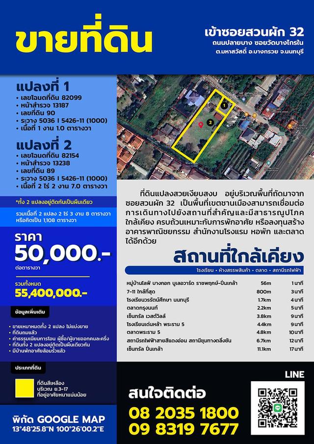 ขายที่ดินสวย ทำเลดี ติดถนนซอยวัดบางไกรใน เข้าซอยสวนผัก 32 ต.มหาสวัสดิ์ อ.บางกรวย นนทบุรี 8