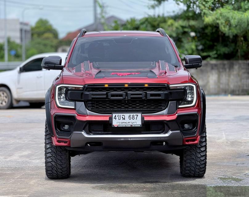 2023 FORD RANGER, 2.0 SPORT 4WDโฉม HI-RIDER DOUBLE CAB เกียร์ออโต้ สีส้ม รูปย่อยที่ 4