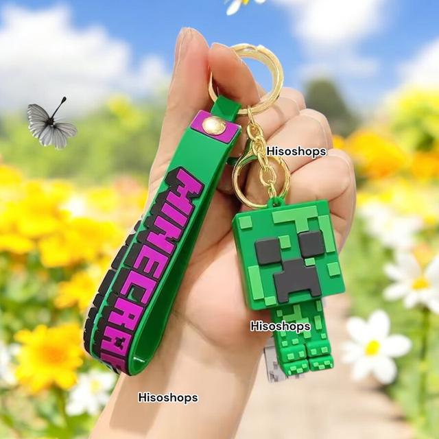Minecraft พวงกุญแจมายคราฟ พวงกุญแจรถยนต์ ห้อยกระเป๋าสวยๆ ของเล่นการ์ตูนน่ารัก หรือเป็นของขวัญวันเกิด 6