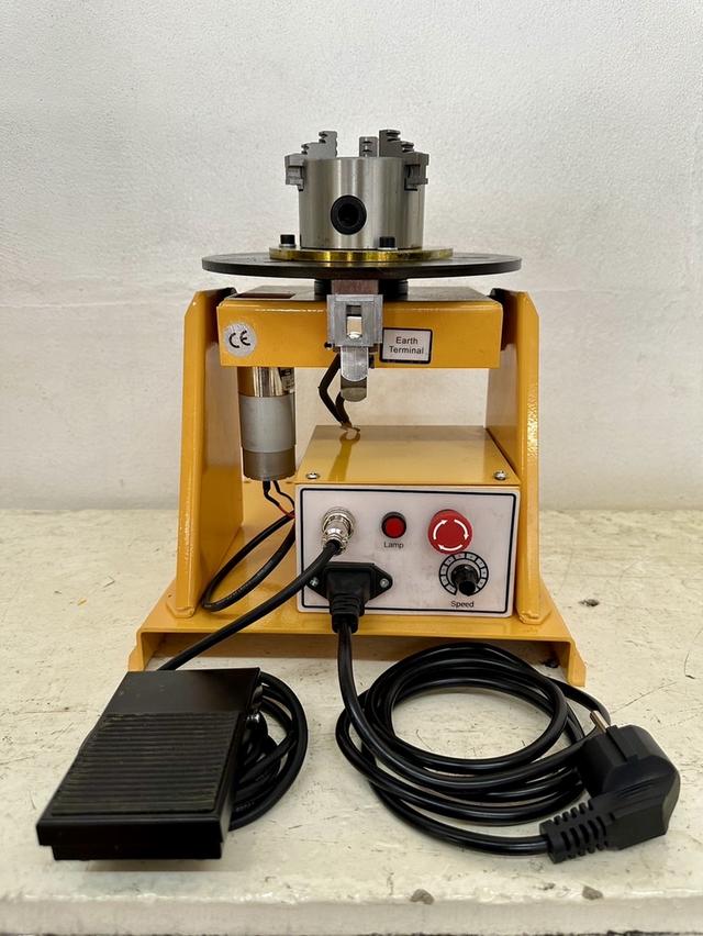 โต๊ะหมุน เครื่องหมุนจับชิ้นงาน HD-10 220V จับท่อ0-2.5นิ้ว รับน้ำหนักชิ้นงาน10กก