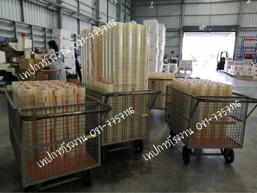 เทปกาวโรงงาน บี่ห้อบักเทป เทปกาว38ไมครอน แพ็คกล่องพัสดุ ปิดกล่องพัสดุ 081-7757116