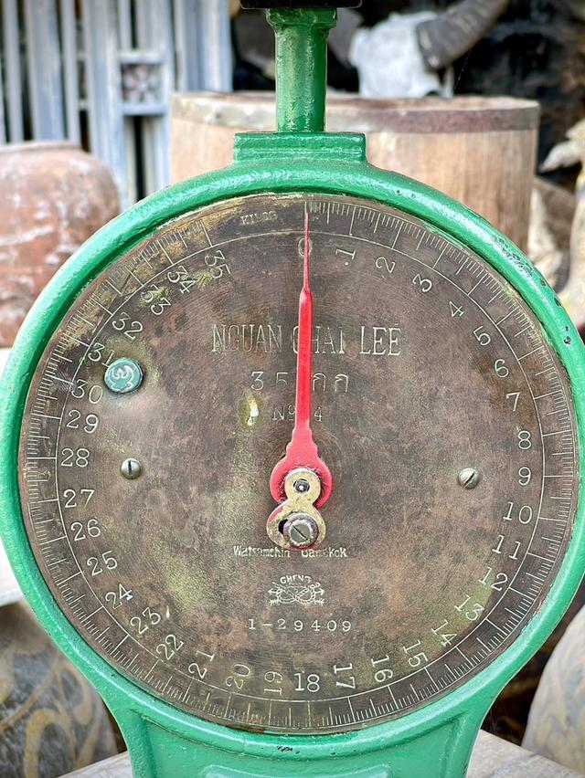 กิโลโบราณ ตาชั่งโบราณ ขนาดชั่ง35กิโล เครื่องชั่งโบราณ ตั้งพื้น