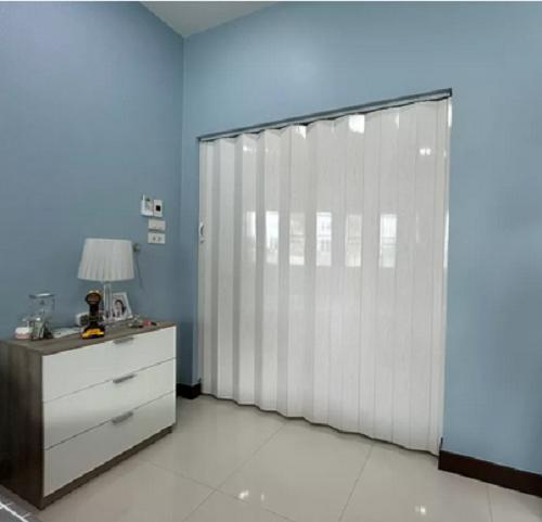 ขายฉากกั้นห้อง กั้นแอร์ กั้นบันได PVC แบบทึบ 6