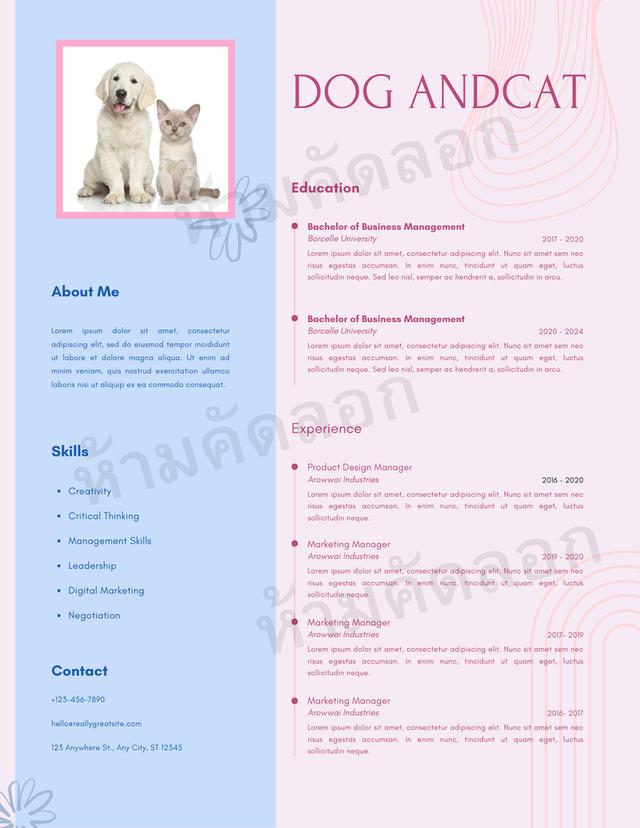 รับออกแบบ RESUME
