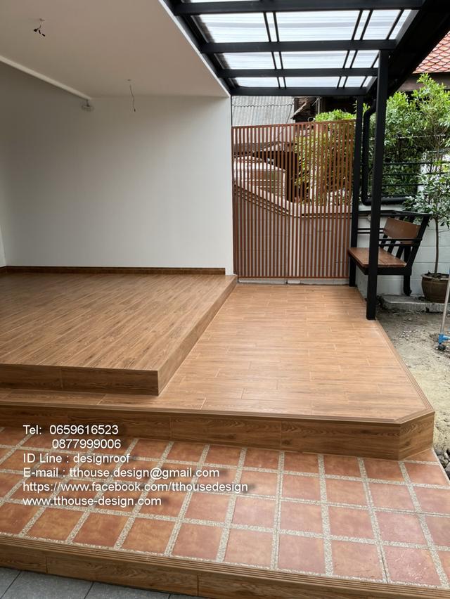  ต่อเติมแบบครบวงจร โครงหลังคา กันสาด ห้องครัวเทพื้นปูกระเบื้อง โทร 0950920028