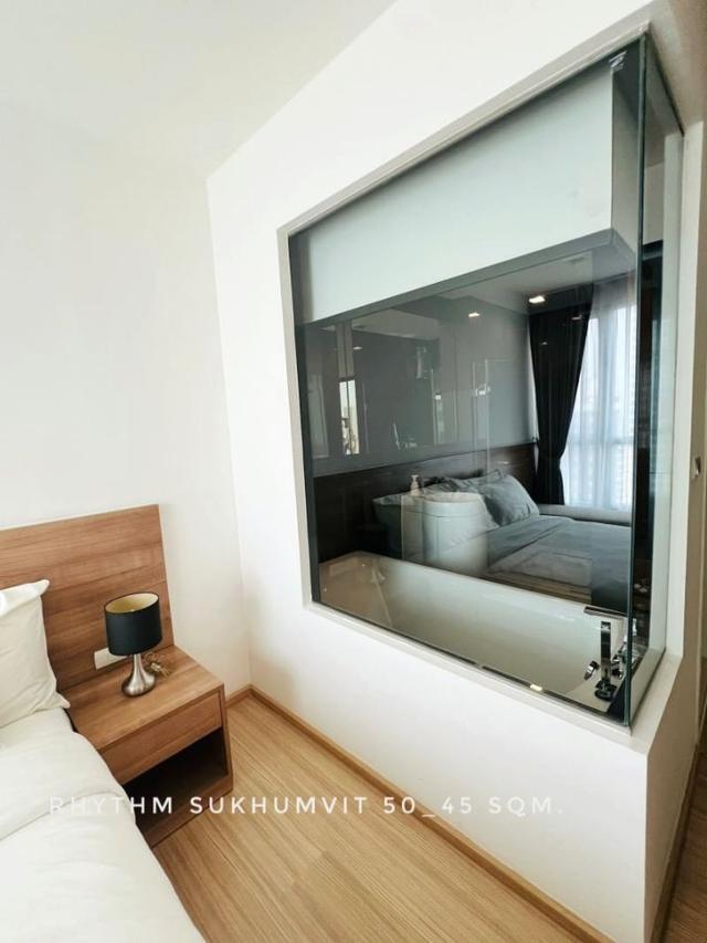 ให้เช่า คอนโด river view 1 nice bedroom Rhythm สุขุมวิท 50 (ริธึ่ม สุขุมวิท 50) 45 ตรม. near BTS Onnut Lotus Century Mal 6