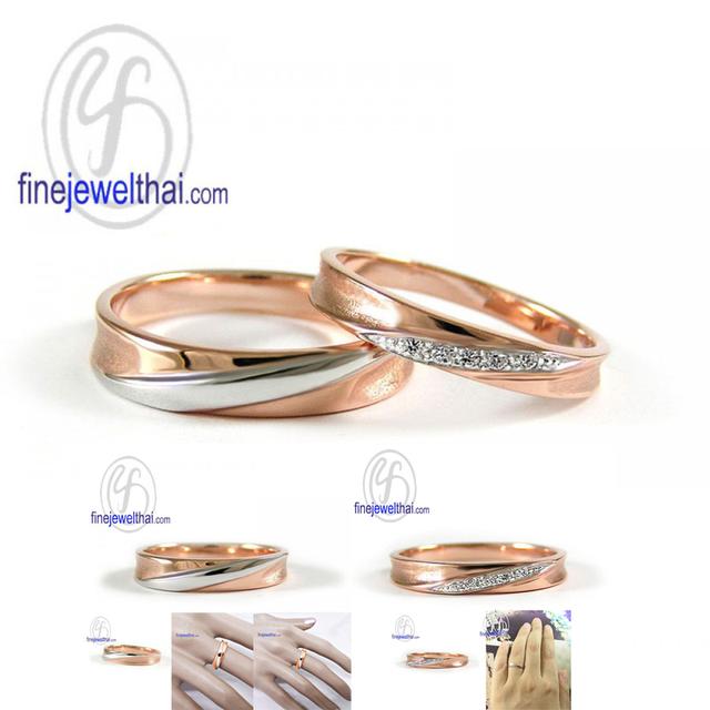 FineJewelThai | แหวนคู่เงินแท้ แหวนเพชรแท้ เบลเยี่ยมคัท แหวนแต่งงาน R1242_43 รูปย่อยที่ 4