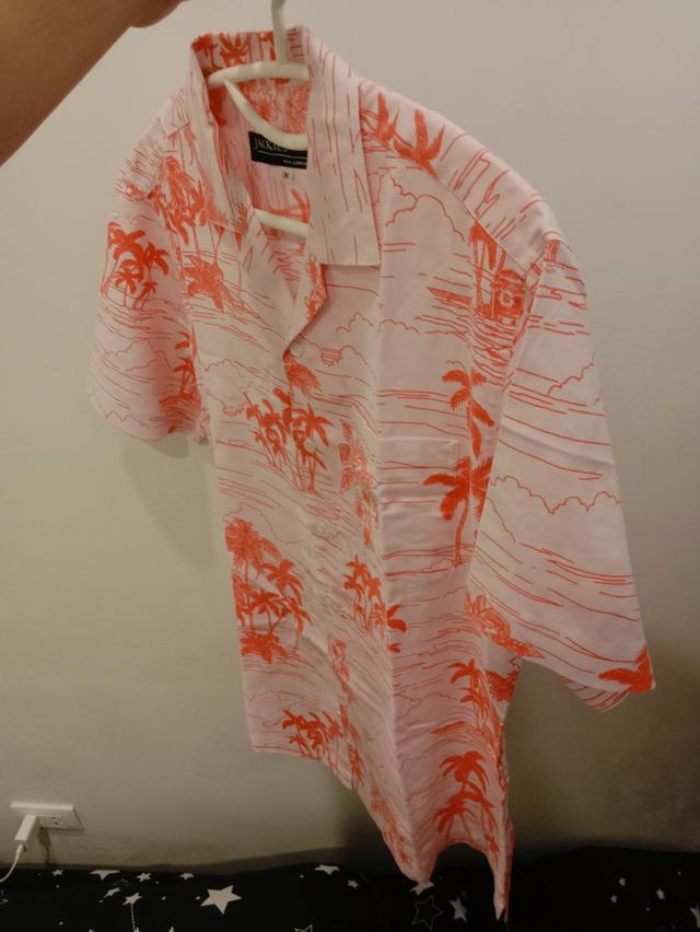 เสื้อมือสอง เสื้อฮาวายลายปาล์ม 4