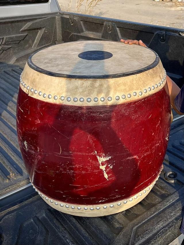 กลองทัดใบใหญ่ หน้ากว้าง18นิ้ว เดี่ยว1ใบ กลองทัดเก่า 3