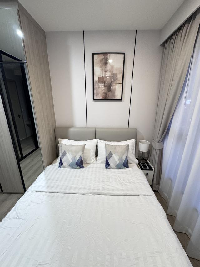 ให้เช่า Condo Origin place bangna ชั้น 10 ขนาด 29 ตรม. วิวสระ ระเบียงฝั่งตะวันออก แดดเช้า  ภาพจากห้องจริง เฟอร์นิเจอร์บิวท์อินครบ ที่นอน lLUNIO 17