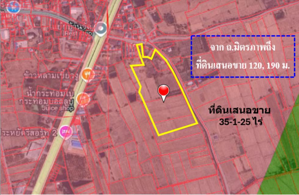 ขาย ที่ดิน ผืนใหญ่แปลงสวย ใกล้พืชสวนโลกโคราช ทำเลทองแห่งอนาคตไกล บ้านวัด ฝั่งตะวันออก 35 ไร่ 1 งาน 26 ตรว ในทำเลศักยภาพส